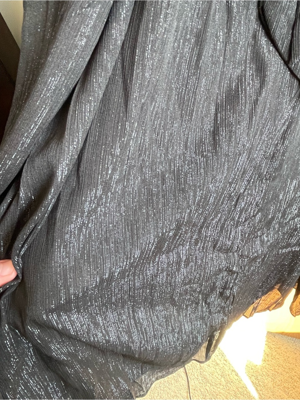 Francesca's Shimmer Ruffle Detail Dress - Picture 5 of 5